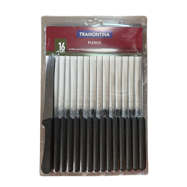 Juego de cuchillos Tramontina 29899119 frutas 16 pz Negro