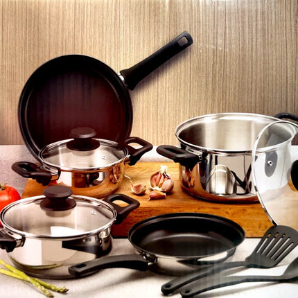 Bateria Tramontina 32300409 Acero Inox 10 piezas