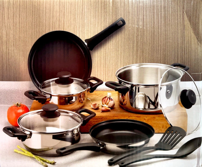 Bateria Tramontina 32300409 Acero Inox 10 piezas