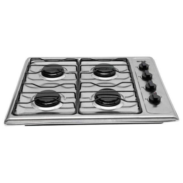 Parrilla de gas DISA NOVA STEEL 60 empotrable de 4 quemadores de acero inoxidable