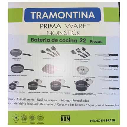 Bateria de cocina Tramontina 32300191 22pz primaware Azul