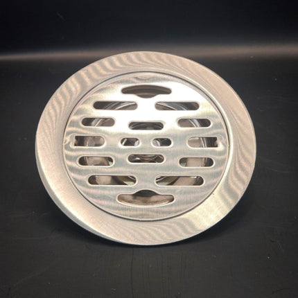 Coladera Floor Drain M-0211-1 Acero Inox 12X12 C/Atrapa Pelo y Check Antiolor
