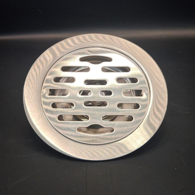 Coladera Floor Drain M-0211-1 Acero Inox 12X12 C/Atrapa Pelo y Check Antiolor