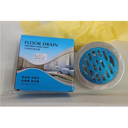 Coladera Floor Drain M-0211-1 Acero Inox 12X12 C/Atrapa Pelo y Check Antiolor