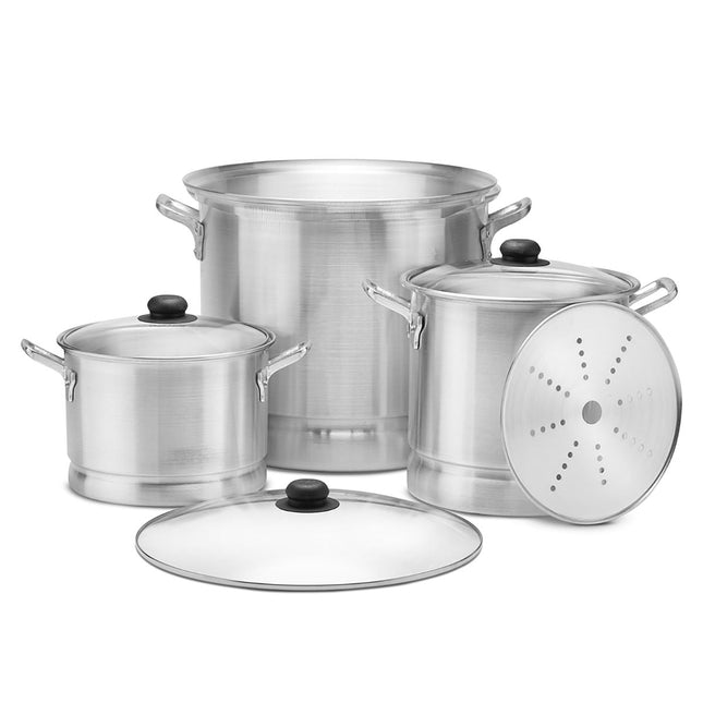 Juego De 3 Vaporeras Lamex De Aluminio 22/28/34 Especial