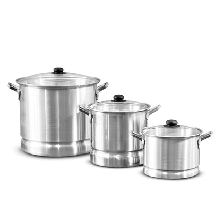 Juego De 3 Vaporeras Lamex De Aluminio 22/28/34 Especial