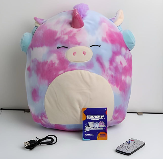 ISP-SQUISHY PELUCHE CON BOCINA PORTÁTIL INCORPORADA UNICORNIO