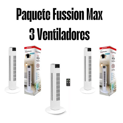 Paquete Fussion Max 3 Ventiladores de Torre VEN-0006 32'' de Torre 4 Vel ajustables