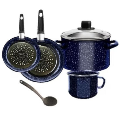 PAQUETE BAT Bateria T-Fal 226100 11 Piezas Negro + Bateria Ekco Vasconia Jeans 45982 Azul 6 Pzs