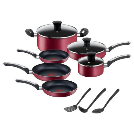 Bateria de Cocina T-Fal B474SC84 de 12 pzas Rojo