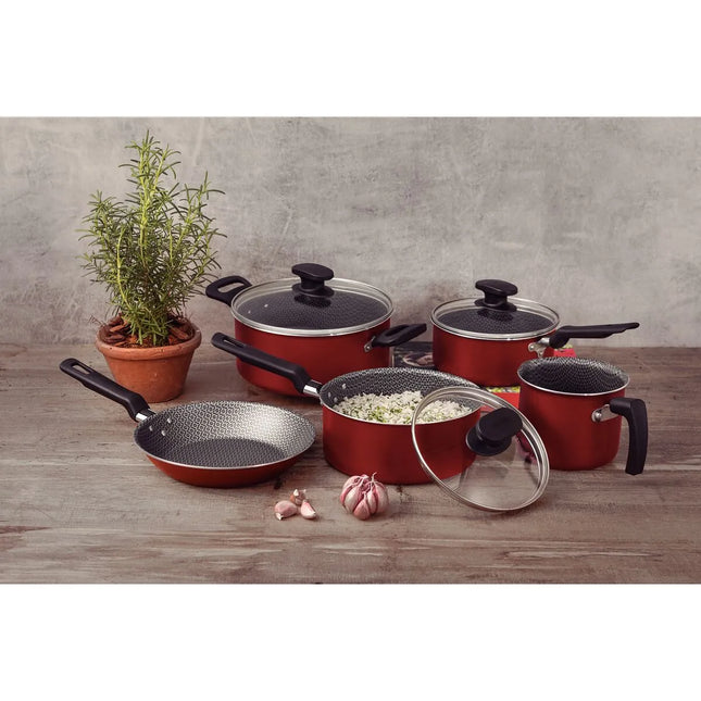 Batería de Cocina  Tramontina 20399782 Loreto  5 Piezas Roja