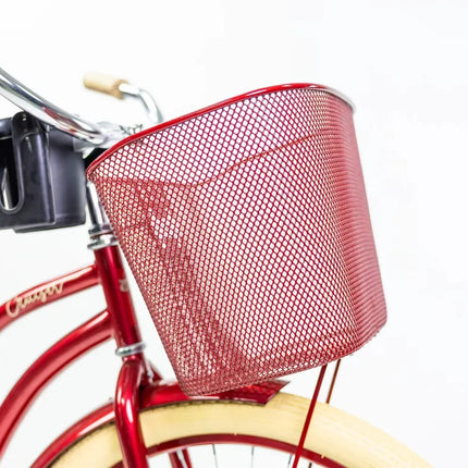Bicicleta Mercurio Cruiser Retro Salpicaderas R26 Rojo Mediano + Luz de REGALO