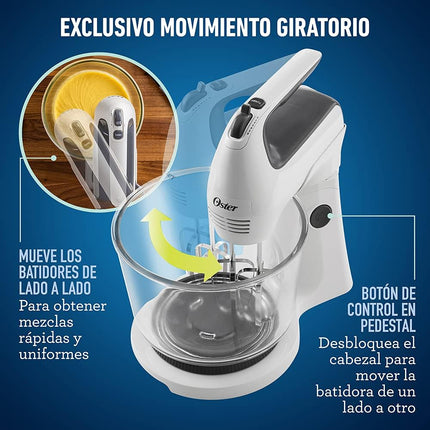 Batidora de mano y pedestal Oster FPSTHS3611-013 blanca