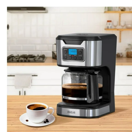 CAFETERA DIGITAL RCA  RC-CAF3  PROGRAMABLE 12 TAZAS ACERO INOX