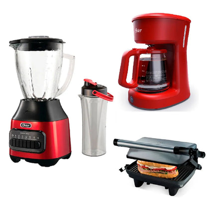 Combo Oster 2214832  Licuadora Cafetera Vaso Blendn Sandwichera