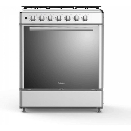 ESTUFA MIDEA MGS30FS2EMG  DE 30" 6 QUEMADORES C/CAPELO COLOR SILVER