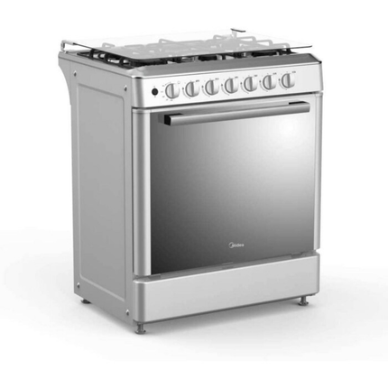 ESTUFA MIDEA MGS30FS2EMG  DE 30" 6 QUEMADORES C/CAPELO COLOR SILVER