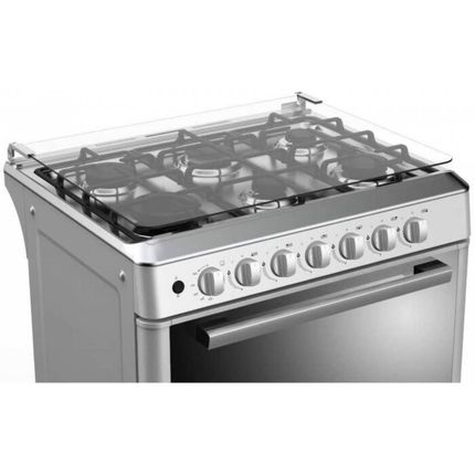 ESTUFA MIDEA MGS30FS2EMG  DE 30" 6 QUEMADORES C/CAPELO COLOR SILVER