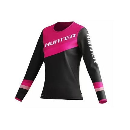 Jersey  Hunter rosa con negro  Manga Larga