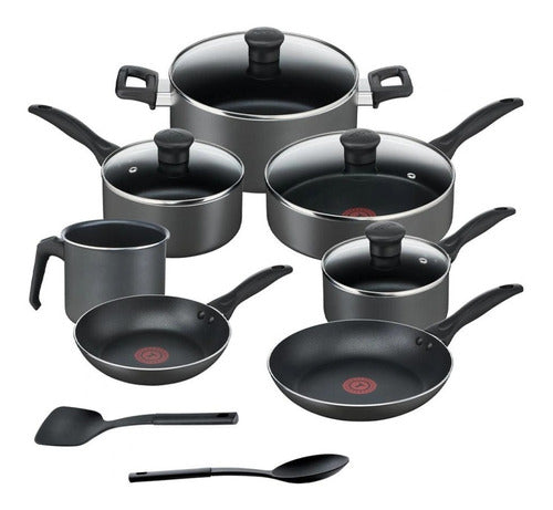 Batería T-fal B479SD84 Family Cook Gris 13 Piezas