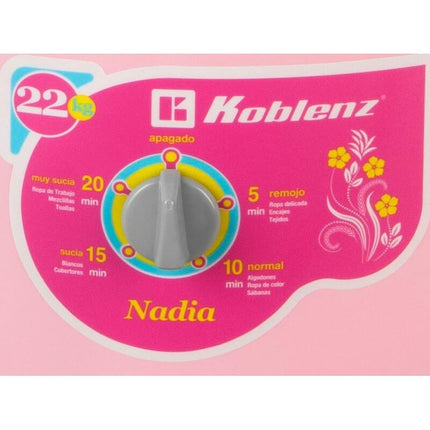 Lavadora Koblenz LRK-2211A Nadia Rosa con Blanco