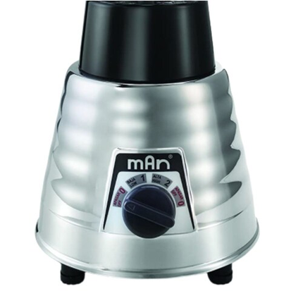 Licuadora MAN LMV-201  Vaso Vidrio 600W Titanio 2 VEL, Cromo-Negro