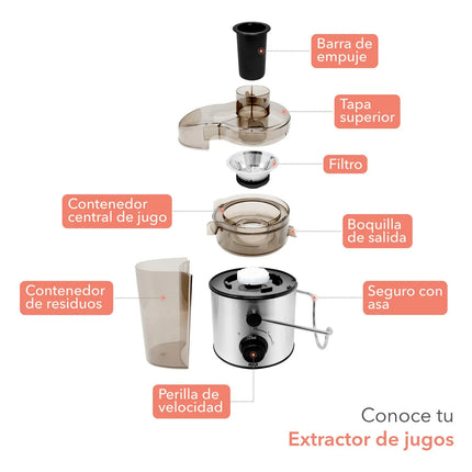 Extractor de Jugos RCA RC-XT1 con Dos Velocidades