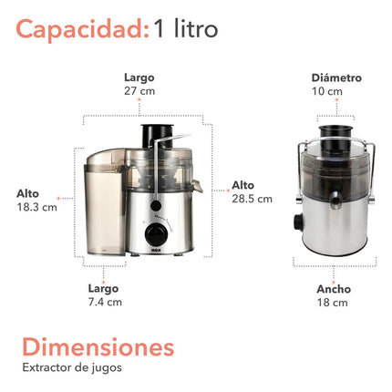 Extractor de Jugos RCA RC-XT1 con Dos Velocidades